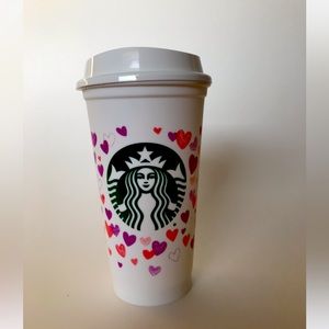 Starbucks Valentines Day 2022 Color Changing Reusable cup 16oz ❤️💕💋